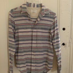 rag &bone Striped Cotton / Linen Button Down